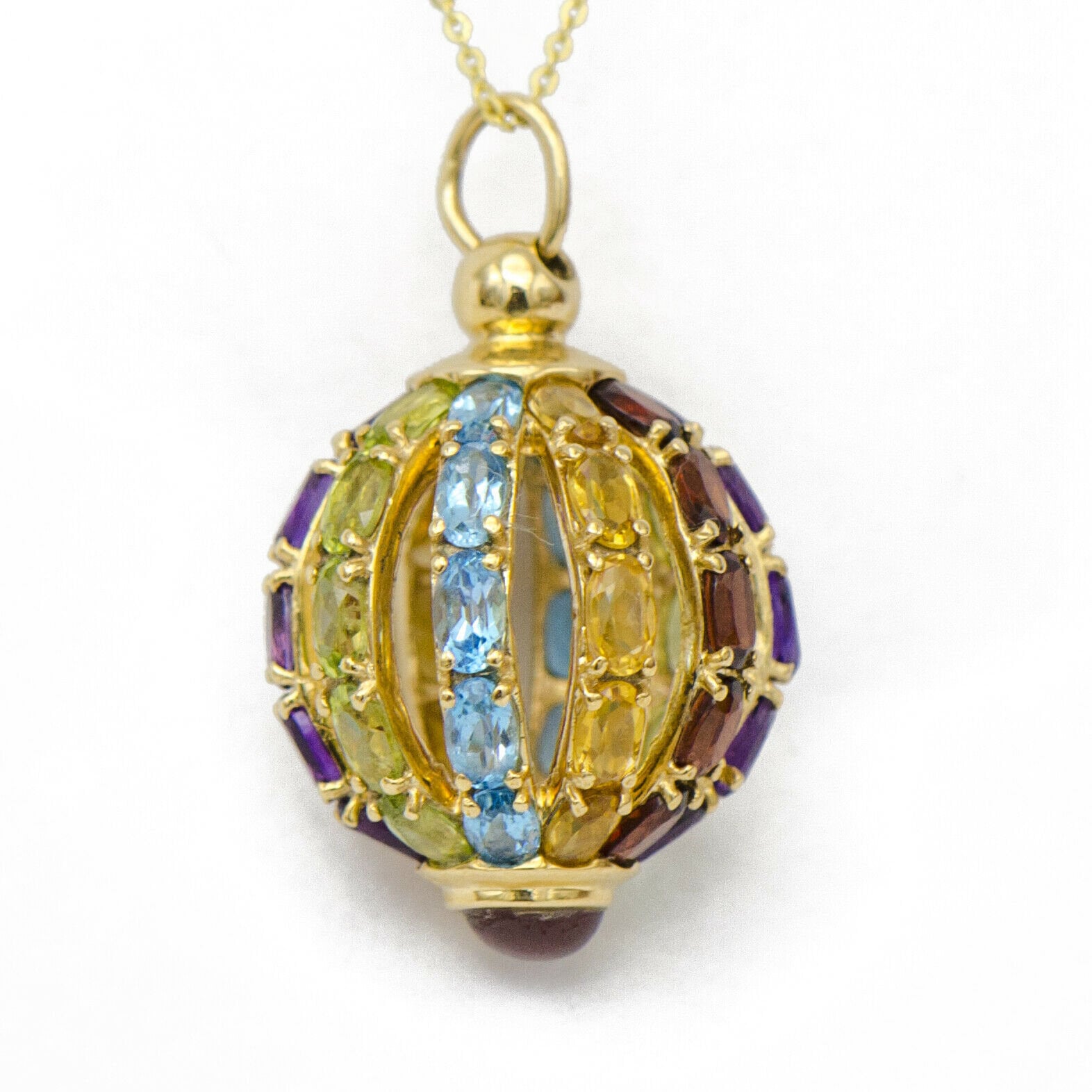 Naturale 82 KT Ammolite Pendente Argento Certificato Doppietto Naturale 82 KT Ammolite Pendente Argento Certificato Doppietto