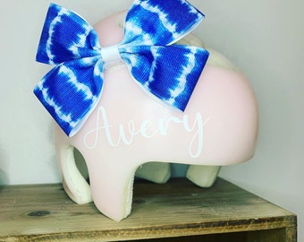 Handmade helmet bow (SOLiD TIE-DYE)