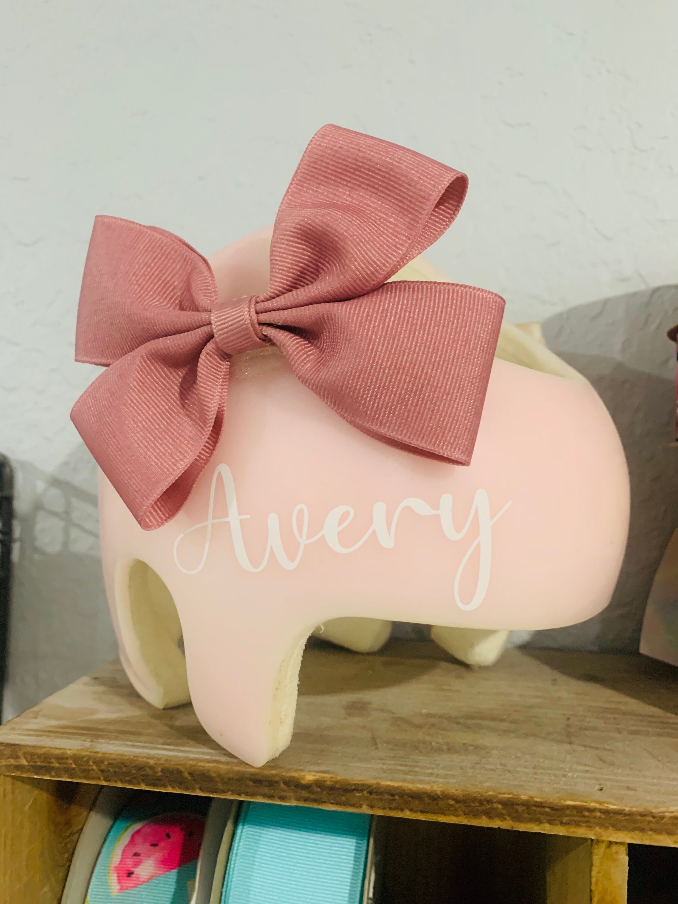 Handmade helmet bow (MAUVE)
