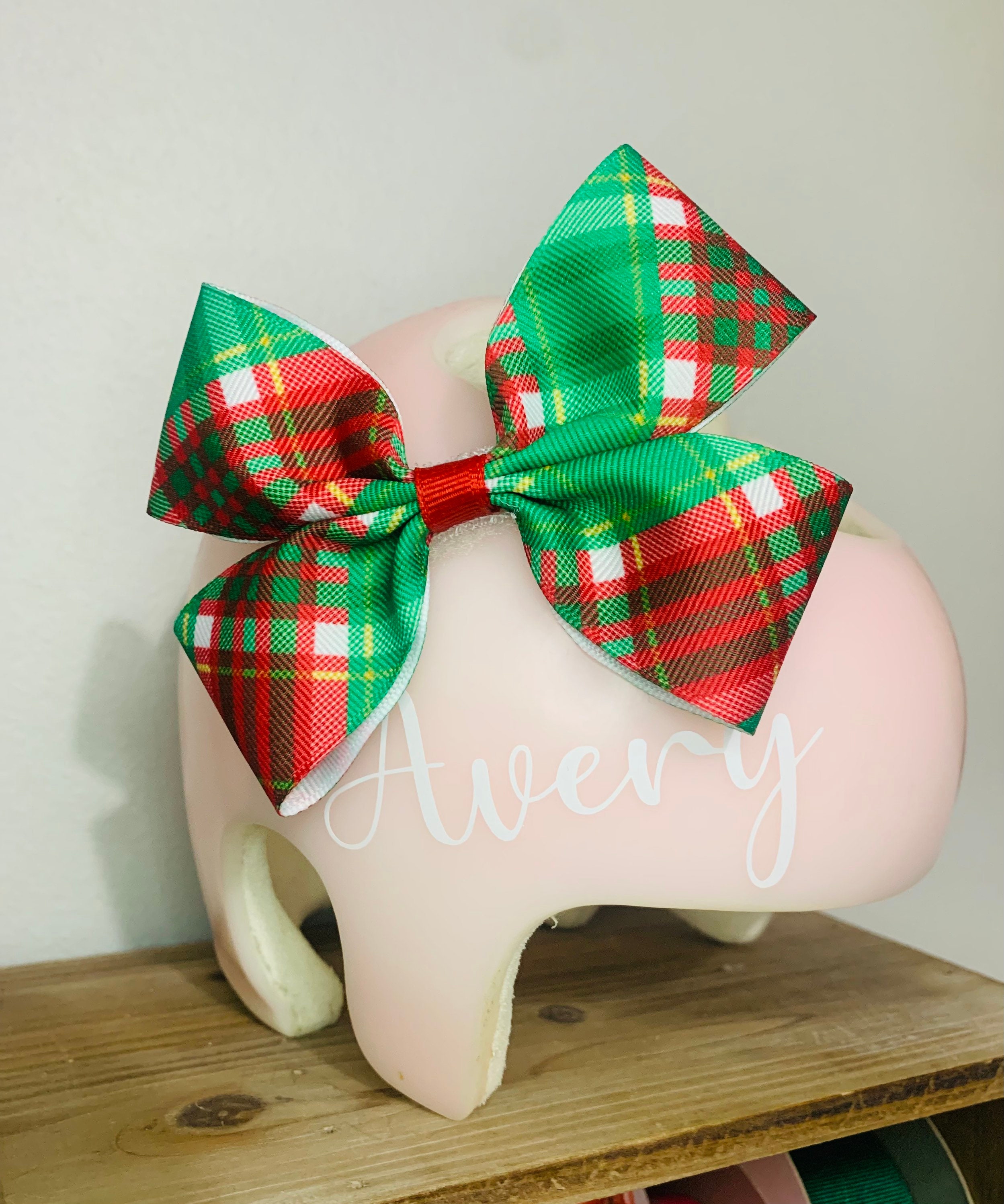 Handmade helmet bow (CHRISTMAS)