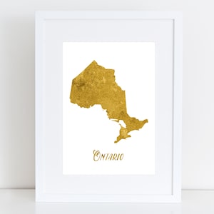 Carte Ontario - Art numérique - deco jpeg imprimable