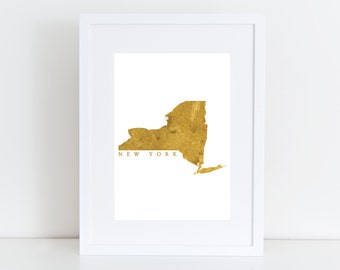 New York map - NYC  Printable art , Instant download