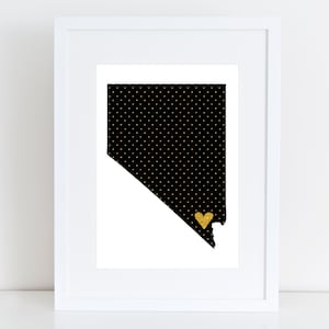 Nevada Las Vegas - États-Unis - Art numérique - PDF imprimable - Art mural , Affiche déco