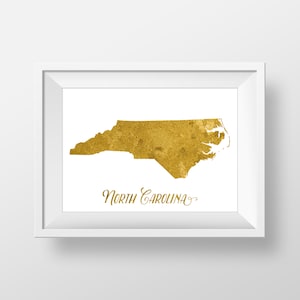 Carte Caroline du Nord - Art numérique - PDF stampabile