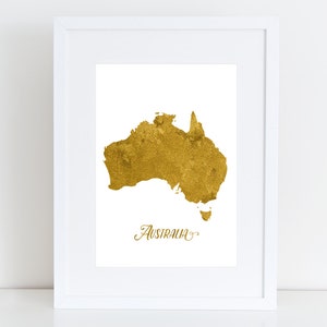 Carte de l'Australie - Art numérique - PDF imprimable