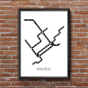 Métro de Montréal - Affiche urbaine digital , art , déco ville
