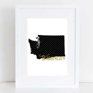 Washington - États-Unis - Art numérique - PDF imprimable - Art mural , Affiche déco