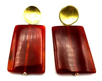 Pendientes de cornalina