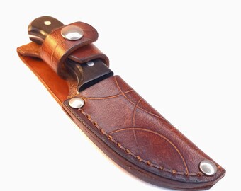 EDC 3 "Skinner Knife with Leather Sheath – Hip Carry, Full Tang Blade – Cosplay & Hunting