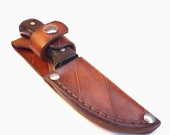 EDC 3 "Skinner Knife with Leather Sheath – Hip Carry, Full Tang Blade – Cosplay & Hunting