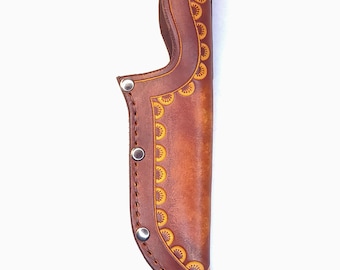 Leather Sheath - Fallkniven F1 Mora Garberg Bushcraft Companion - Hip Carry - 1.5" Belt Loop - Handmade In The USA