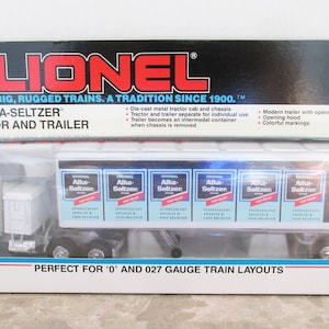 Lionel Alka-Seltzer Tractor and Trailer - Lionel Accesories - Lionel 6-12811 - 1992 Lionel Truck and Trailer - O/O-27 Scale