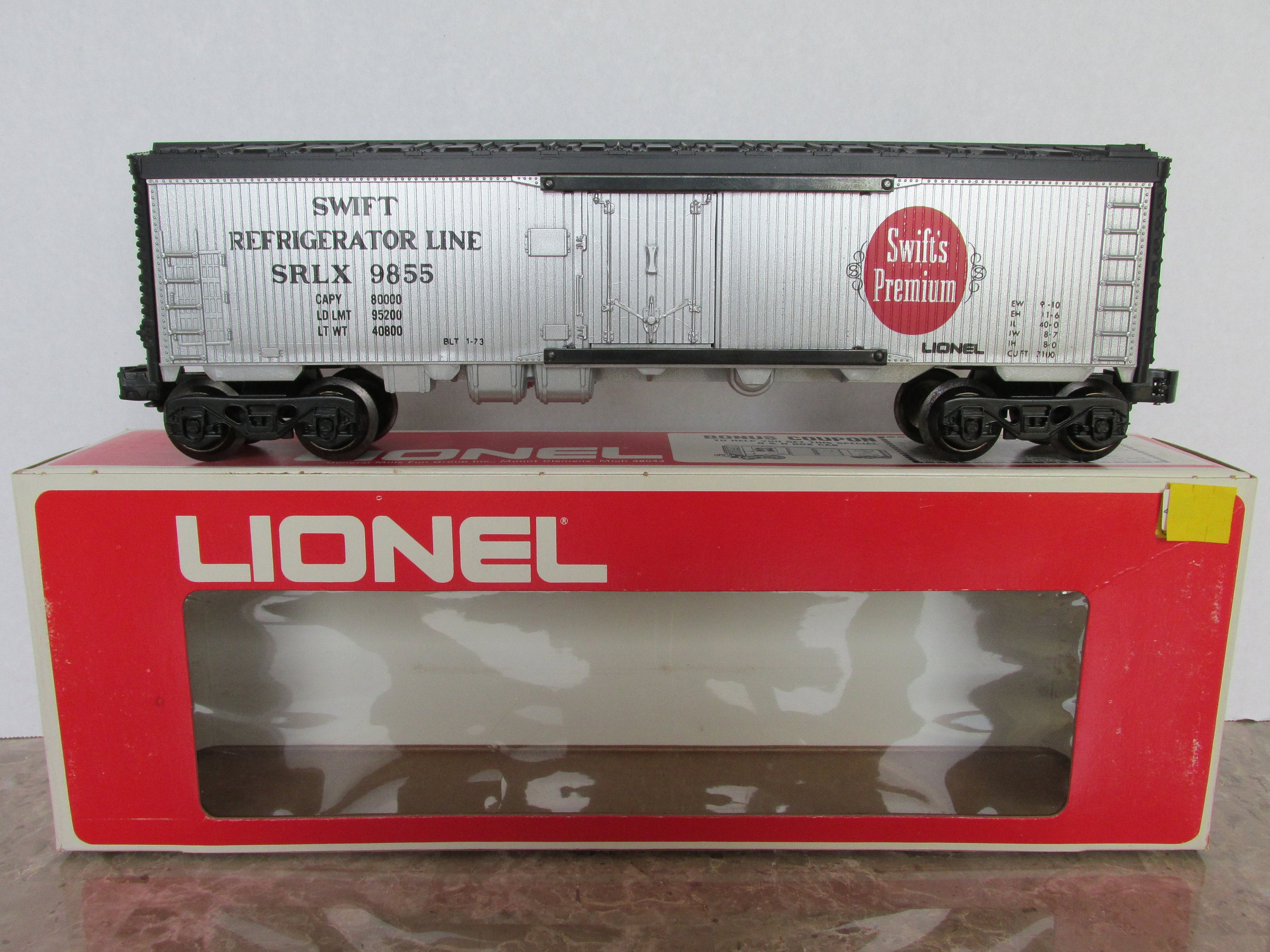 Lionel 6-9851 Schlitz Billboard Reefer Car 0 and 027 Gauge for sale online