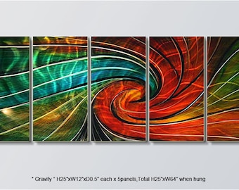 D15 Original Special Metal Wall Art Modern Abstract Indoor Outdoor Decor Direct From Artist "Gravity"