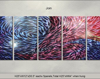 F29 Original Special Metal Wall Art Modern Abstract Indoor Outdoor Decor Direct From Artist " Join"