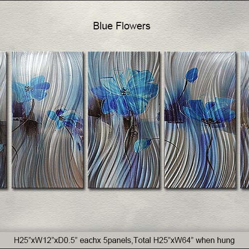 C07 Original Shining Metal Wall Art Modern Abstract Painting Etsy