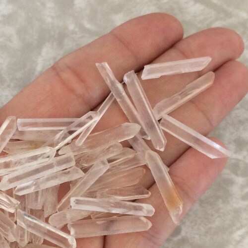Quartz Crystal Points Clear Quartz Bulk Lots Short Crystals Etsy