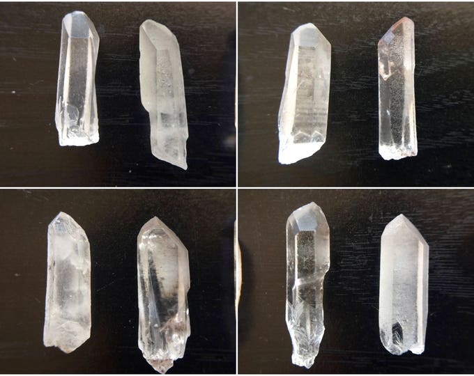 Clear Quartz Crystal Point Wand Tip 1" long / 7-8mm wide Natural Unpolished Raw Rough Crystals Mineral Gemstone Reiki Chakra Crystal