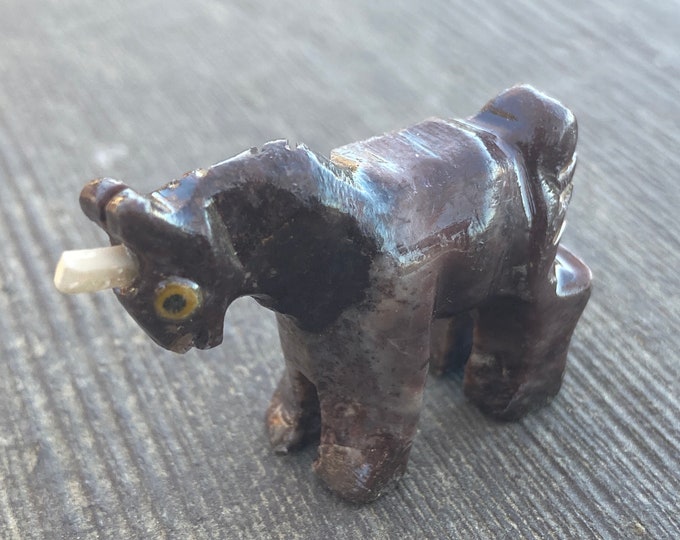 Soapstone Carved Unicorn Animal Totem, Gemstone Unicorn Figurine, Carved Stone Animal Altar Piece, Spirit Animal Totem, SoapStone Unicorn