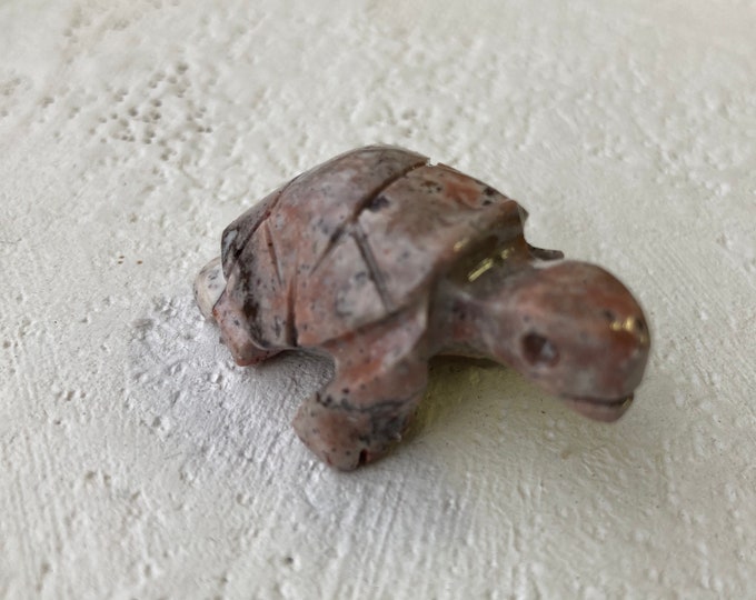 Carved Soapstone Turtle Animal Totem, Gemstone Turtle Figurine, Carved Stone Animal Altar Piece, Spirit Animal Totem, Stone Turtle Tortise