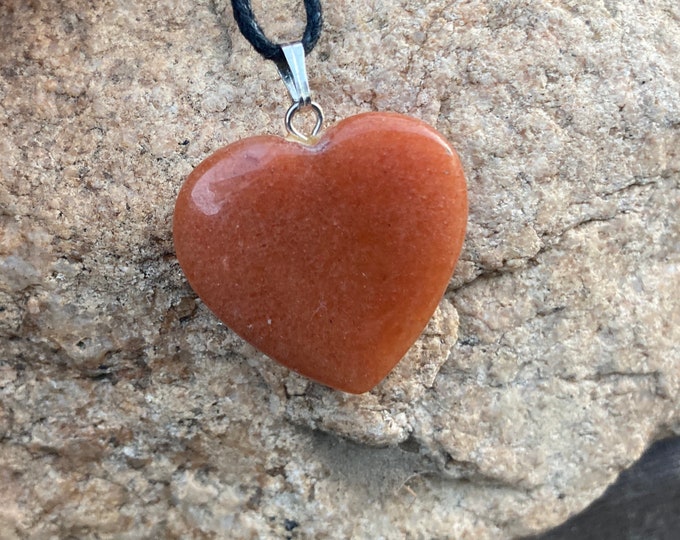 Carnelian Heart Shape Pendant, Orange Agate Carnelian Heart Necklace, orange stone heart, natural gemstone jewelry, heart charm, bead