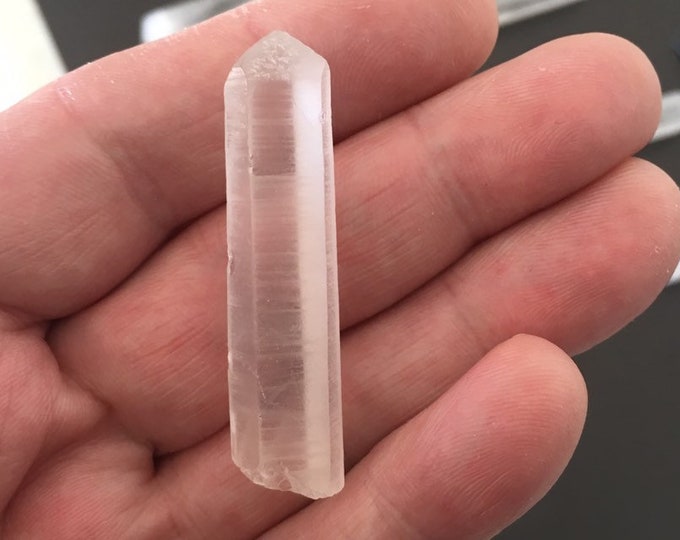 Clear Quartz Crystal Point Wand Tip 1.5-1.75" Long, 8-10mm wide Natural Unpolished Raw Rough Crystals Mineral Gemstone Reiki Chakra Crystal