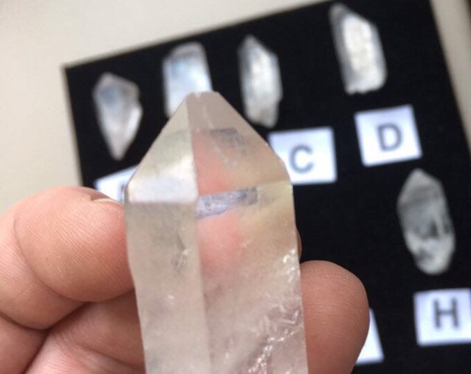 Clear Quartz Receiver Crystal Point, Natural Unpolished Crystals, Quartz Crystal Points, Gemstone Reiki Chakra Healing  1.5- 2", 20mm wide