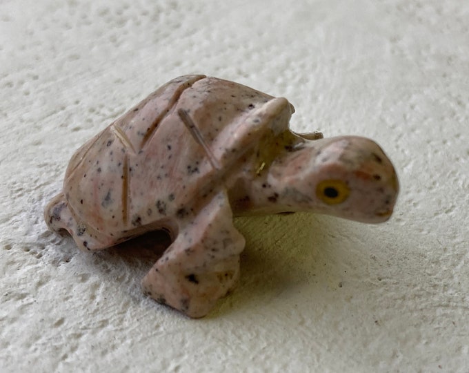 Carved Soapstone Turtle Animal Totem, Gemstone Turtle Figurine, Carved Stone Animal Altar Piece, Spirit Animal Totem, Stone Turtle Tortise