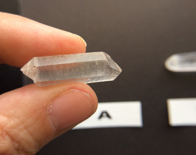 Double Terminated Quartz Crystal Point, Choice of Double Terminated Crystal, Double Pointed Clear Quartz Unpolished Natural Crystal Points