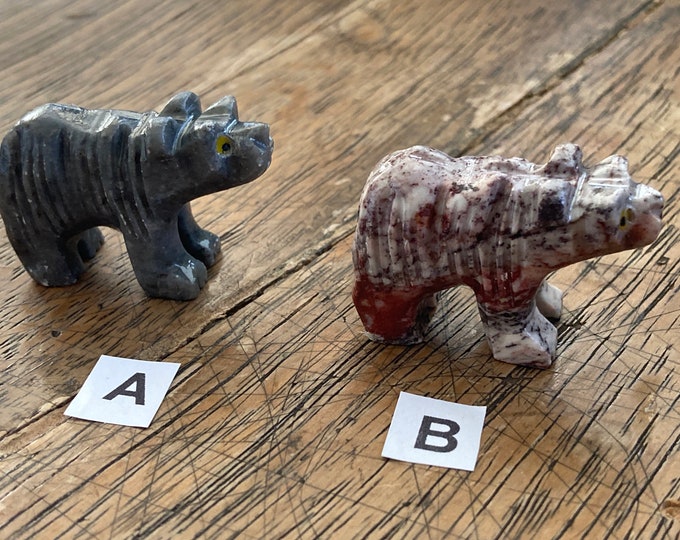 YOU PICK! Carved Soapstone Bear Animal Totem, Gemstone Bear Figurine, Carved Stone Animal Altar Piece, Spirit Animal Totem, Stone Bear