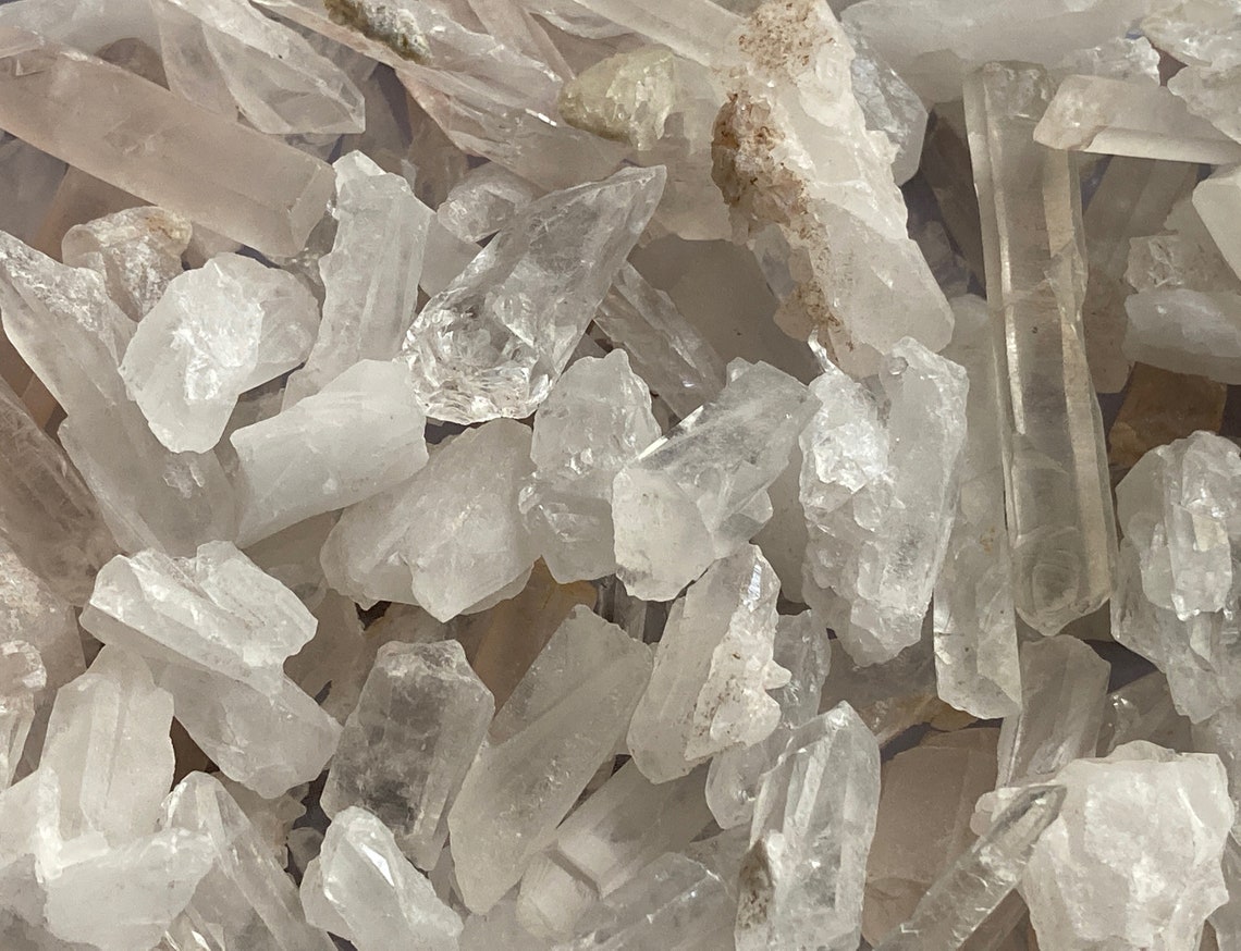 Quartz Crystal Shards Broken Crystal Fragments Natural Etsy