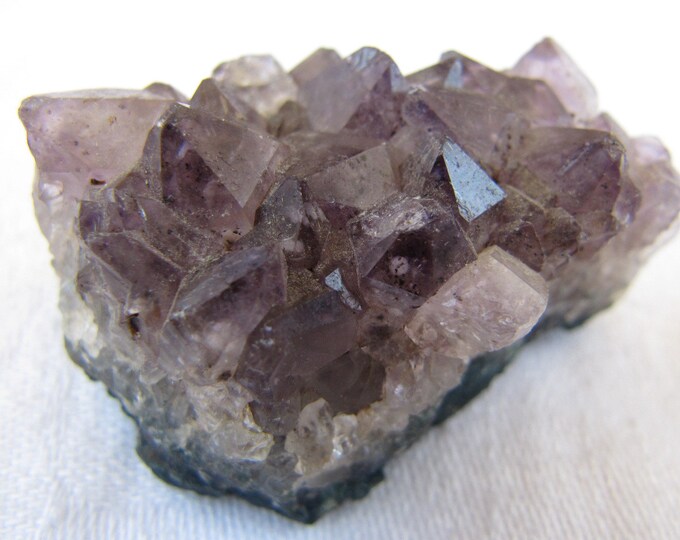 Natural Amethyst Cluster Gemstone Rough Mineral Specimen in Matrix, reiki healing stone purple chakra crystal energy, February birthstone