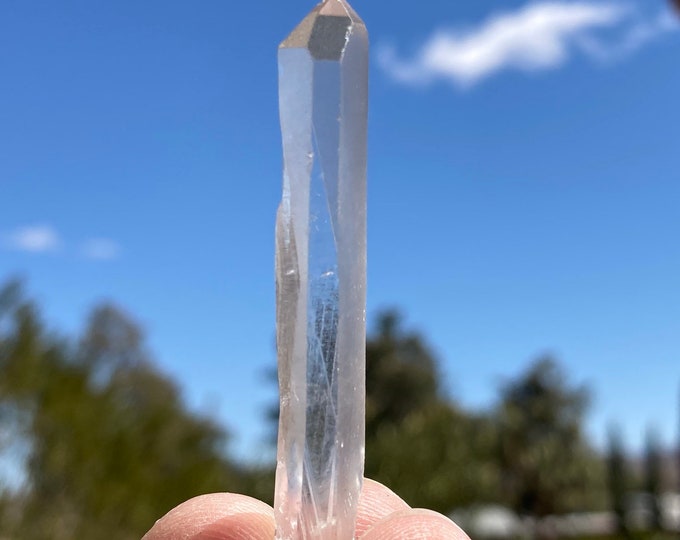 Quartz Crystal Wand Points, Clear Quartz Crystal 2+" long, Natural Unpolished Clear Quartz Crystal Wands , Long Thin Pencil Quartz Points