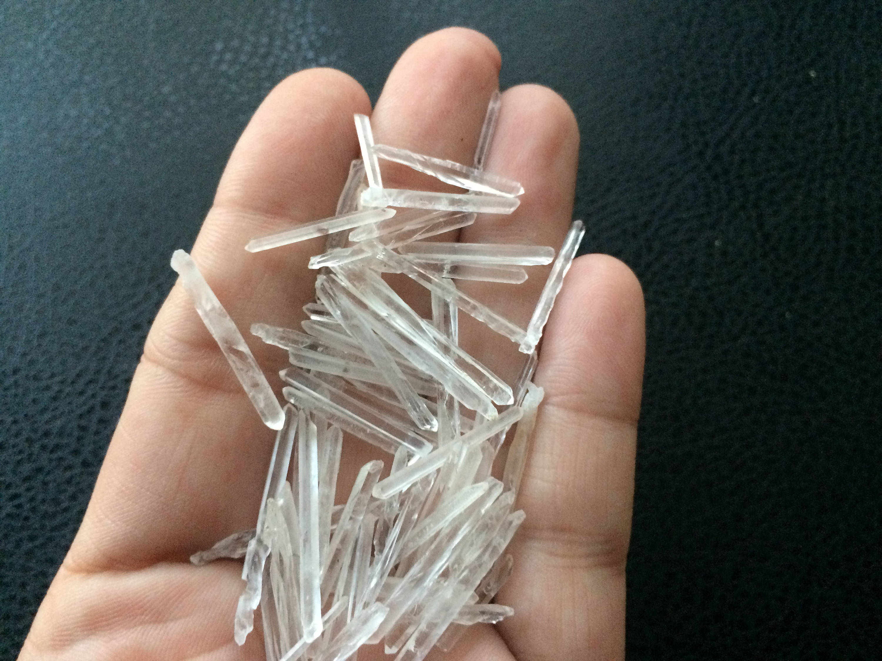 Tiny Clear Quartz Crystal Needles, bulk lot crystal points, super-fin…