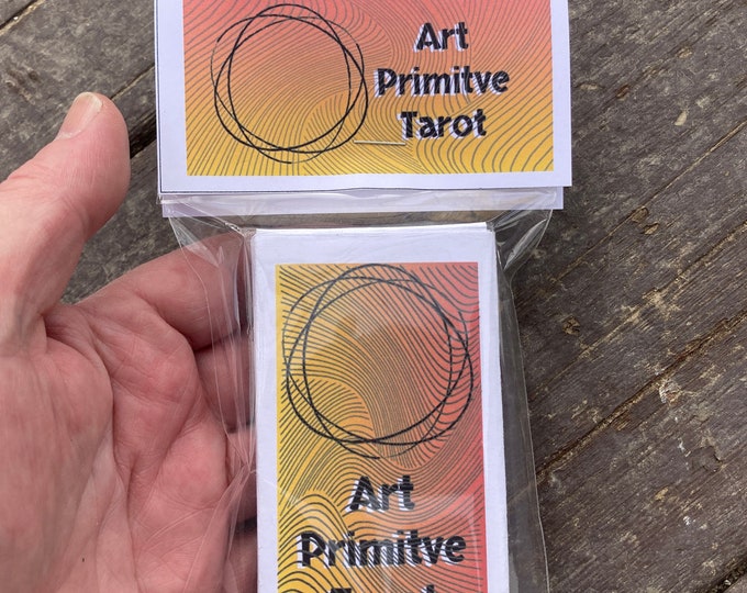 Art Primitive Tarot Original Handmade Tarot Deck, Self Printed, First Printing, Small Size Full Color Tarot NEW!