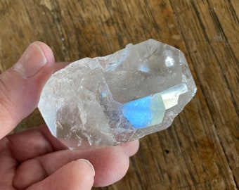 Key Quartz Clear Crystal Point,  Unique Structure Mystic Quartz,  Companion Crystal, Double-Terminated