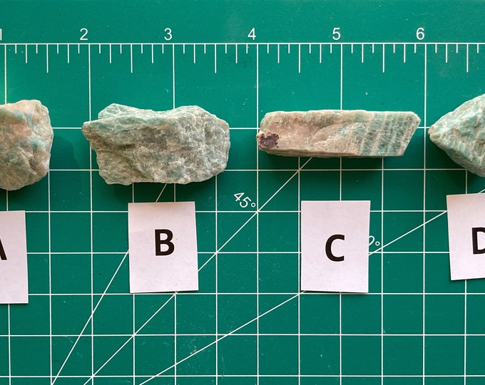 You Pick! Green Amazonite Rough Your Choice, Green Amazonite Mixed-Size Stone Chunks & Pieces, 1/2"-1" Natural Unpolished Crystals
