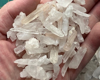Quartz Crystal Shards, Broken Crystal Fragments, Natural Unpolished Clear Quartz, Cracked Pieces, Chips, Busted Points, Raw Quartz Crystal