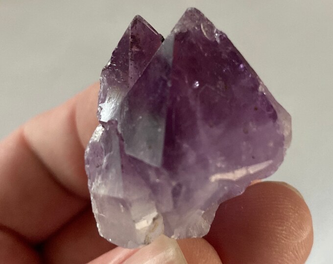Amethyst Crystal, Medium-Size Amethyst Multi-Point Standing Crystal w/ Cut Base, Amethyst crystal, Deep Purple Gemstone, February birthstone