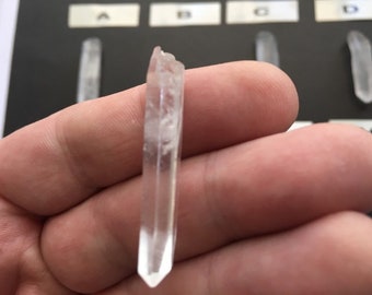 Double Terminated Quartz Crystal Point, Thin Double Pointed Crystal, Clear Quartz Unpolished Natural Points Jewelry Making, Healing, Reiki