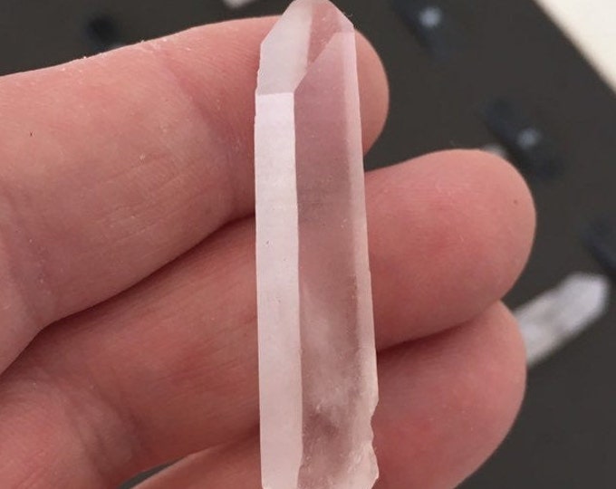 Clear Quartz Crystal Point Wand Tip 1.5" Long, 9-12mm Wide Natural Unpolished Raw Rough Crystal Gemstone Reiki Chakra Jewelry Making