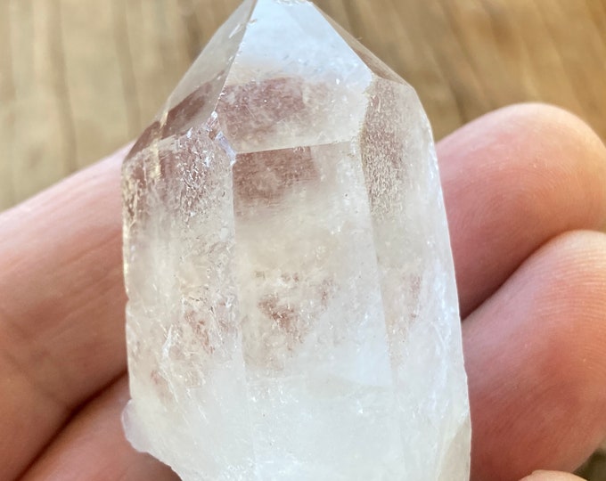 Clear Quartz Crystal Point, Generator Crystal Lg Wand Tip, 2" Small Crystal Point, Natural Unpolished Lemurian Seed Crystal Meditation Reiki