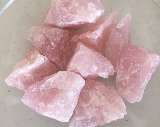 Rose Quartz Chunk, Rough Rose Quartz Unpolished Gemstone Specimen, Pink Rose Quartz Natural Stone, Heart Healing, Meditation, Reiki, Chakras