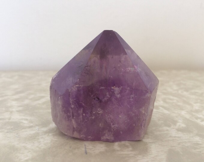 Amethyst Point, Large Purple Amethyst Crystal, Natural Amethyst Gemstone Unpolished Cut Base, Altar Piece, Meditation, February birthstone