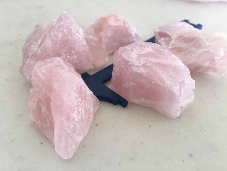 Rose Quartz Chunk Rough Rose Quartz Unpolished Gemstone Etsy