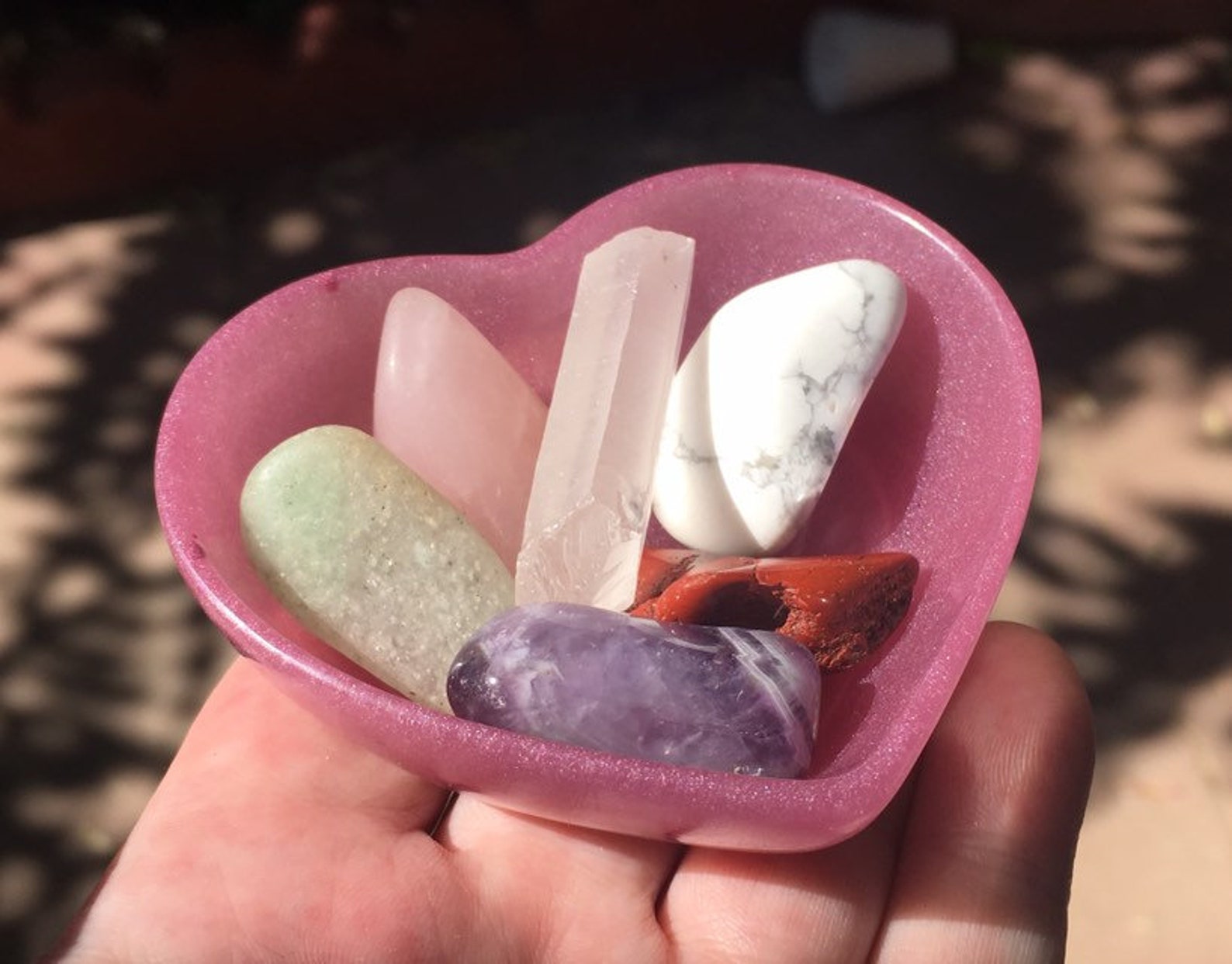 Conjunto de piedra de amor piedras preciosas y cristales de Etsy