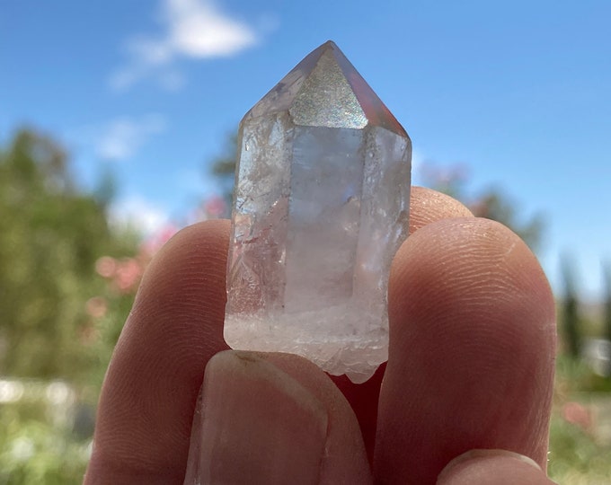 Generator Quartz Crystal Point, 1+" Sm-all Crystal Point, Natural Unpolished Lemurian Seed Crystal Meditation Reiki