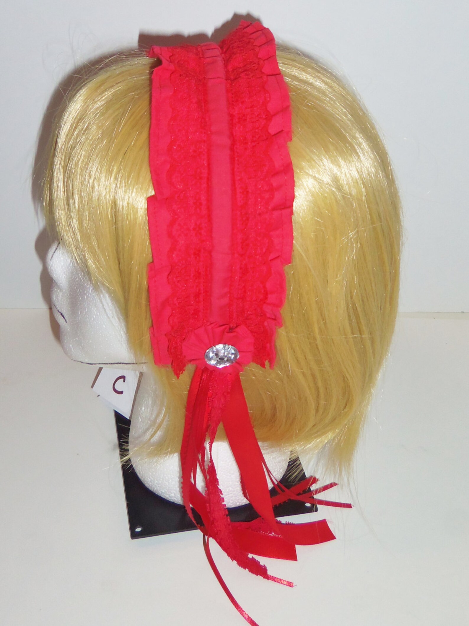 Lolita Maid Lace Headband in Red on Red With Ribbons and Etsy