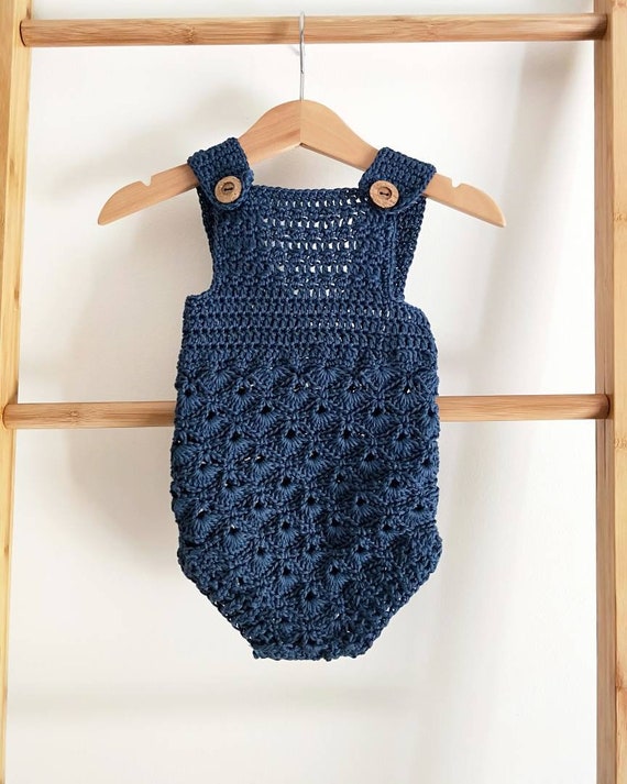crochet baby boy romper