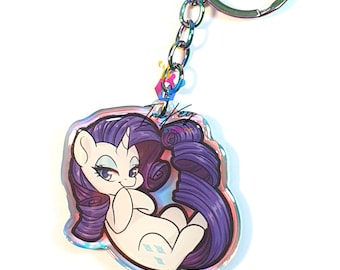 2" Rarity | Rainbow Keychain | MLP